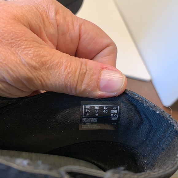 Clarks ankle bootie with zipper on one side and Velcro strap on the other. - Picture 6 of 6